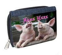 Personalised Pig Purse Pretty Womens Denim Coin Money Wallet Ladies Birthday Gift Farm Pigelts Womens Birthday Gift SH002