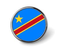 Personalised Pin Badge With Republic Of Congo National Flags, Round/Square/Heart-Shaped Metal Lapel Pin With Butterfly Button Badge Brooches For Men Women Accessories Gift