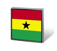 Personalised Pin Badge With Republic Of Ghana National Flags, Round/Square/Heart-Shaped Metal Lapel Pin With Butterfly Button Badge Brooches For Men Women Accessories Gift