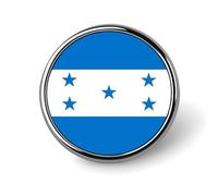 Personalised Pin Badge With Republic Of Honduras National Flags, Round/Square/Heart-Shaped Metal Lapel Pin With Butterfly Button Badge Brooches For Men Women Accessories Gift