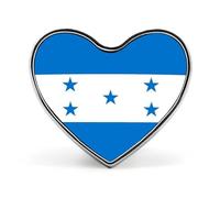Personalised Pin Badge With Republic Of Honduras National Flags, Round/Square/Heart-Shaped Metal Lapel Pin With Butterfly Button Badge Brooches For Men Women Accessories Gift