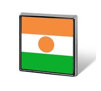 Personalised Pin Badge With Republic Of Niger National Flags, Round/Square/Heart-Shaped Metal Lapel Pin With Butterfly Button Badge Brooches For Men Women Accessories Gift