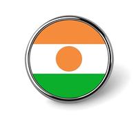 Personalised Pin Badge With Republic Of Niger National Flags, Round/Square/Heart-Shaped Metal Lapel Pin With Butterfly Button Badge Brooches For Men Women Accessories Gift