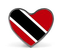 Personalised Pin Badge With Republic Of Trinidad And Tobago National Flags, Round/Square/Heart-Shaped Metal Lapel Pin With Butterfly Button Badge Brooches For Men Women Accessories Gift