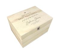 Personalised Pine Wooden Keepsake Memory Box - Custom Verse, Wording & Photo | Bereavement, Sympathy, Gift for Mum, Dad, Grandma, Grandpa | W16cm x D11cm x H9cm