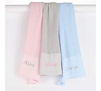 Personalised Pink Cellular Blanket Newborn Blanket Embroidered With Name Hospital Personalised Blanket Baby Girl Gift Pink