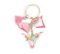 Personalised Pink Cowboy Hat Keychain, Cute Keyring for Couples, Good Friends and Sisters, Gifts for Women, Mum, Auntie or as Car Keyring, Friendship and Sentimental Gifts, Small Gifts for Women