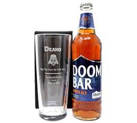 Personalised Pint Glass & Beer - Darth Vader Star Wars Design (Sharp's Brewery Doom Bar Amber Ale, No Gift Box)