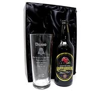 Personalised Pint Glass & Cider - Darth Vader Star Wars Design (Kopparberg Mixed Fruit Cider, Silk Lined Gift Box)