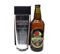 Personalised Pint Glass & Cider - Kopparberg Design (Kopparberg Strawberry & Lime, No Gift Box)