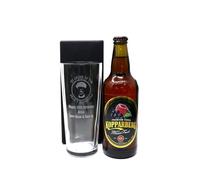 Personalised Pint Glass & Cider - Peaky Blinders Design (Kopparberg Mixed Fruit Cider, No Gift Box)