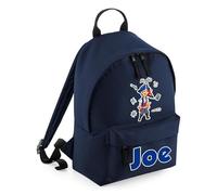 Personalised Pirate Backpack, Treasure Hunter's, Skull and Crossbones Backpack, 9 litres Mini Essential Fashion Backpacks for Back-to-School, Nursery, Bookbags, Rucksack, Shoulder Bag. (French Navy)