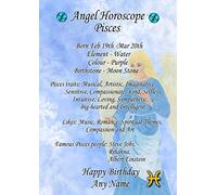 Personalised Pisces Horoscope Birthday Greeting Card