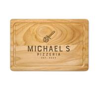 Personalised Pizza Board Pizzeria Engraved Wooden Chopping Board Serving Board Pizza Peel Cutting Birthday Christmas Housewarming Wedding