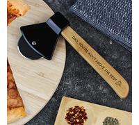 Personalised Pizza Cutter Axe with Any Text, Wooden Pizza Wheel Slicer Tool, Pizza Lover Gifts, Birthday, Father's Day