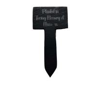 Personalised 'Planted in Loving Memory of ...' Memorial Slate Plant Marker