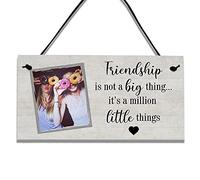 Personalised Plaque with Photo Friendship Gifts for Men Women Best Friends BFF Birthday Christmas Home Decor Door Hanging Sign-Friendship is not a big thing,It's a million little things