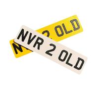 Personalised Plate Style Mobility Scooter Plaque/Sign - 22CM Thick Plastic Front & Rear Colour Signs - Novelty Gift 3D Printed to a Very High Standard - Sticky Pads Included