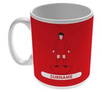 Personalised Player Figure 11oz Mug for Liverpool Fans, Great for Reds Football Supporters, Ceramic Tea Coffee Mug