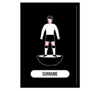 Personalised Player Figure A4 Framed Print for Derby County fans, great for Derby County football supporters, black frame