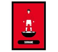 Personalised Player Figure A4 Framed Print for Nottingham Forest fans, great for Forest football supporters, black frame