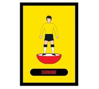 Personalised Player Figure A4 Framed Print for Watford fans, great for Hornets football supporters, ceramic tea coffee mug