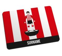 Personalised Player Figure Mouse Mat for Sunderland AFC fans, great for Black Cats football supporters, fabric top, non slip mouse pad 5mm thick