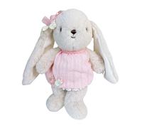 Personalised Plush Rabbit Toys, Custom Long-Eared Plush Bunny with Embroidered Text, Stuffed Bunny Teddy Toy for Kids Boys Girls Gifts (D)