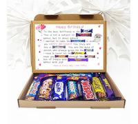 Personalised Poem Birthday gift Treat Box Hug in a box, hamper Sweet gift, thank you Present for all ages Him/Her - Girlfriend