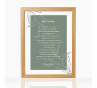 Personalised Poem Print with Floral Pattern | Custom Quote, Vows, or Reading | Wedding, Anniversary, or Memorial Gift | Handmade Wall Art | Choose Size & Colour | Made in UK