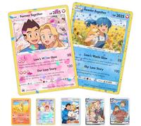 Personalised Poke Card Couple Custom with Anime Photo & Name Customised Trainer or Character Cards Gifts for Anniversary Christmas Valentines Birthday Fathers Day