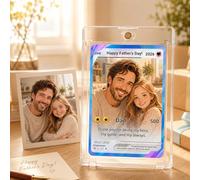 Personalised Poke Card for Dad, Custom Photo Anime Game Card with Picture Text Name, Best Dad Ever Father’s Day Gift from Daughter Son for Daddy Grandpa Husband Papa (Style03)