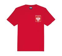 Personalised Poland Football Shirt Classic Polska Style in Fire Red Colour with Short Sleeves for Men and Women | Best Gift for Unisex Adults (XL)