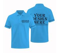 Personalised Polo Shirts Custom Polo Shirt, Customised Short Sleeve Tops for Men Women, Breathable Casual Business Work Wear Creat Gift for Father's Day Birthday, Classic Quick Dry Golf Polo