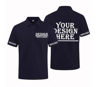 Personalised Polo Shirts Custom Polo Shirt, Customised Short Sleeve Tops for Men Women, Breathable Casual Business Work Wear Creat Gift for Father's Day Birthday, Classic Quick Dry Golf Polo