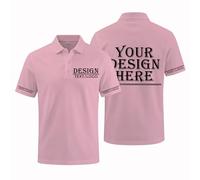 Personalised Polo Shirts Custom Polo Shirt, Customised Short Sleeve Tops for Men Women, Breathable Casual Business Work Wear Creat Gift for Father's Day Birthday, Classic Quick Dry Golf Polo