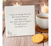 Personalised Porcelain Coaster with Song Lyrics, Musical Theme Keepsake Ceramic, Birthday Keepsake, Friendship, Gift For Her