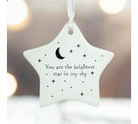 Personalised Porcelain Hanging Star, You Are the Brightest Star Gift | Perfect for birthdays, friendship gifts, encouragement, thank you and keepsakes.