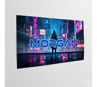 Personalised Poster Boy Design Cyberpunk Japanese Wall Poster Neon Futuristic Decor Room Teen or Gamer Tokyo Night Personalised Gift Birthday Christmas Urban Wall Poster Retro Future