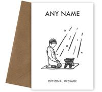 Personalised Praying MUSLIM BOY Birthday Card for Boys. Perfect for a Son, Grandson or Nephew on his birthday, Christmas or any religious occasion in the muslim community