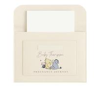 Personalised Pregnancy Journey Folder | A4 Maternity Document Organiser | Baby Name Pregnancy Folder | Cream Felt File for Scans, Midwife & Hospital Notes | Keepsake Gift