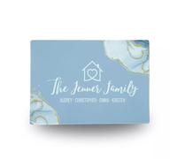 Personalised Premium Chopping Board Family Design - Toughened Glass with Edge-to-Edge Print - Chinchilla Finish (Large)