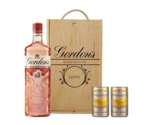 Personalised Premium Distilled Gordon's Pink Gin Gift Set - 70 ottle - Ideal Present for Valentine's Day, Mother’s Day, Birthdays, Anniversaries & Special Occasions