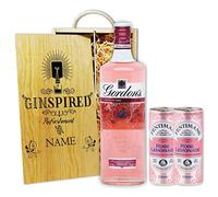 Personalised Premium Distilled Gordon's Pink Gin Gift Set - 70cl Bottle - Ideal Present for Valentine's Day, Mother’s Day, Birthdays, Anniversaries & Special Occasions