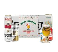 Personalised Premium Lager Hoppy Christmas Craft Beer Gift Set - 5 x 330ml Can - Custom Christmas Set for Him or Her | Premium Lager Beer Selection