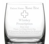 Personalised Prescription Medicine Whiskey Glass - add Your own Name