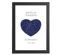 Personalised Present For New Daddy, Special Night Sky Print Made On Date Of Birth, Father's Day Or Birthday Present From Daughter From Son Custom Star Poster, Unique Keepsake, Custom Date & Location.