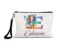 Personalised Princess Initial Alphabet Letter with Name, Girls Gift, Make up Bag, Back to School, Zipper Pouch,Girls Pencil Case.