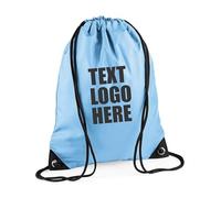 Personalised Printed Drawstring Backpack, Rucksack Bag for School, Gym Sports, Books Case, Dance Bag, Customize Your Name Logo or Image on Your Bag, Travel Bag
