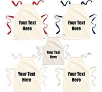 Personalised Printed Fairtrade cotton junior craft apron Tabard Bib Napkin 100% Cotton 100g Toddler Bib
